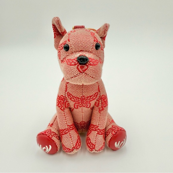 MCM Accessories - MCM Himmel French Bulldog Charm - Red